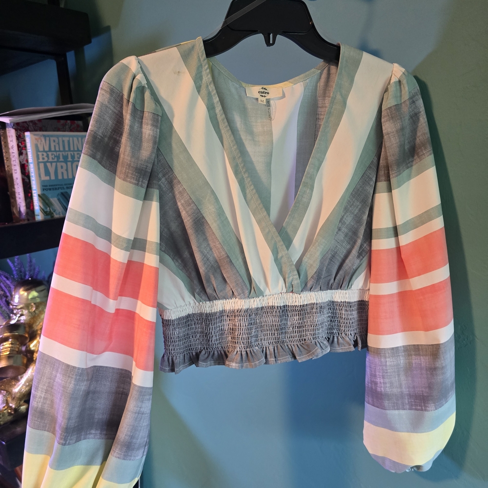 Colorful Striped Women's Top